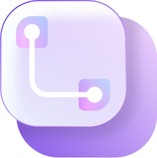 2 nodes connected icon
